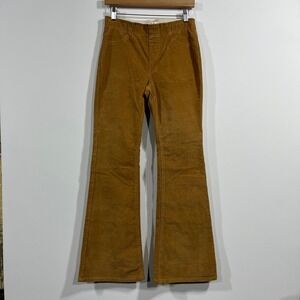 Easel Camel Brown Corduroy Flare Bell Bottom Pants Womens Medium 70s Retro Boho